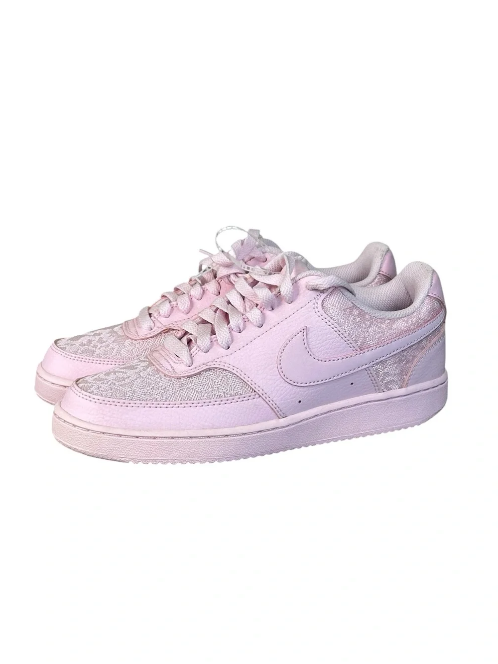 Nike Court Vision Low Women’s Pink Floral Sneakers Size 7.5